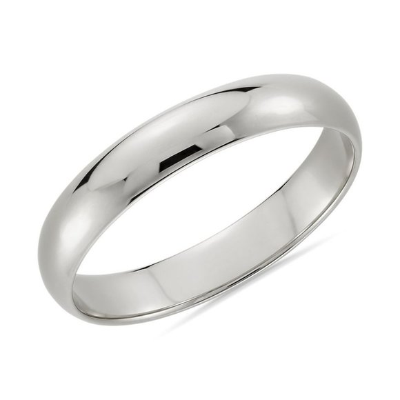 Classic Wedding Ring in 14k White Gold (4mm ) - Picture 1 of 6